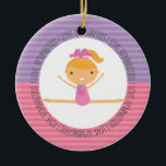 I LOVE GYMNASTICS Christmas Ornament<br><div class="desc">This super cute keepsake ornament is totally customizable by you. Change the template text or order as shown. If you need help or have something else in mind,  just click on the contact link to send the designer a personal detailed message.</div>