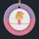 I LOVE GYMNASTICS Christmas Ornament<br><div class="desc">This super cute keepsake ornament is totally customizable by you. Change the template text or order as shown. If you need help or have something else in mind,  just click on the contact link to send the designer a personal detailed message.</div>