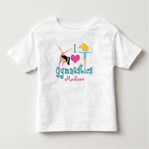 I Love Gymnastics Cute Gymnast Girl Toddler T-shirt