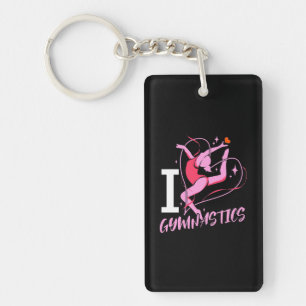 I Love Gymnastics Keychain