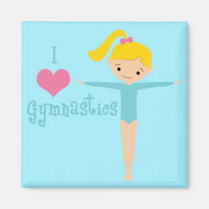 I Love Gymnastics Magnet