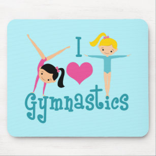 I Love Gymnastics Mouse Pad