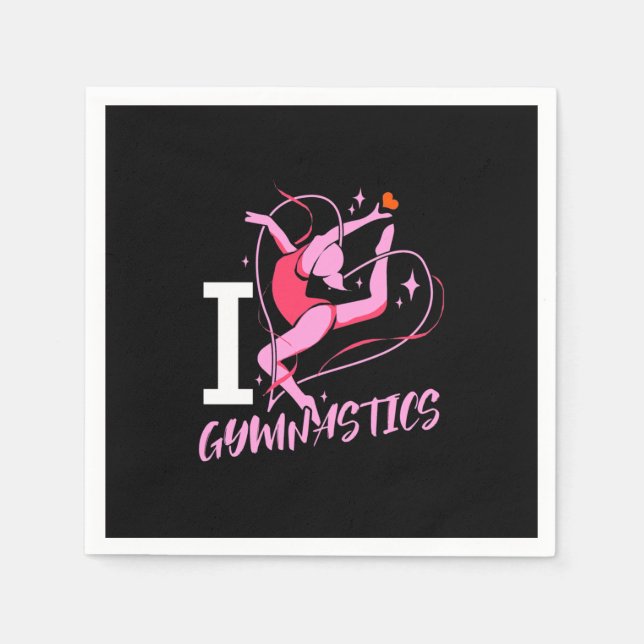I Love Gymnastics Napkin (Front)