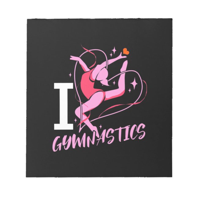 I Love Gymnastics Notepad (Front)