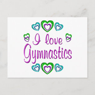 I Love Gymnastics Postcard