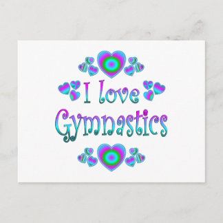 I Love Gymnastics Postcard