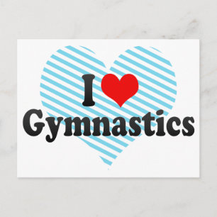 I Love Gymnastics Postcard