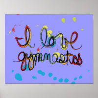I Love Gymnastics Poster