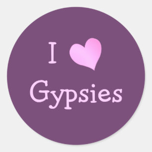 I Love Gypsies Classic Round Sticker
