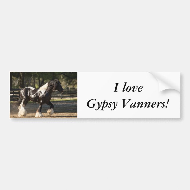I love Gypsy Vanners bumper sticker! Bumper Sticker (Front)