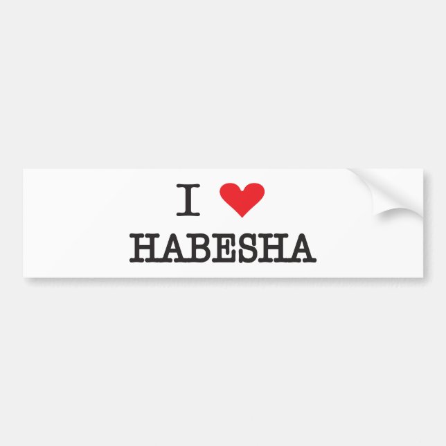 i love habesha bumper sticker (Front)