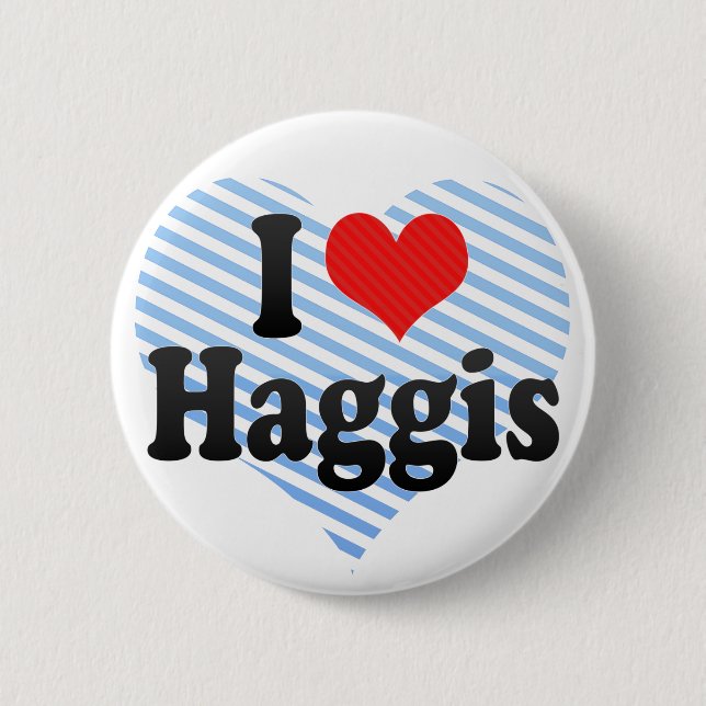 I Love Haggis 2 Inch Round Button (Front)