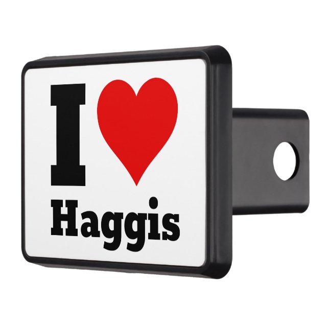 I Love Haggis Button Trailer Hitch Cover (Left)