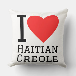 I love haitian creole throw pillow
