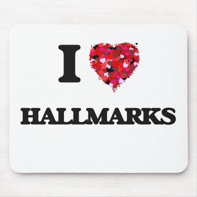 I Love Hallmarks Mouse Pad (Front)