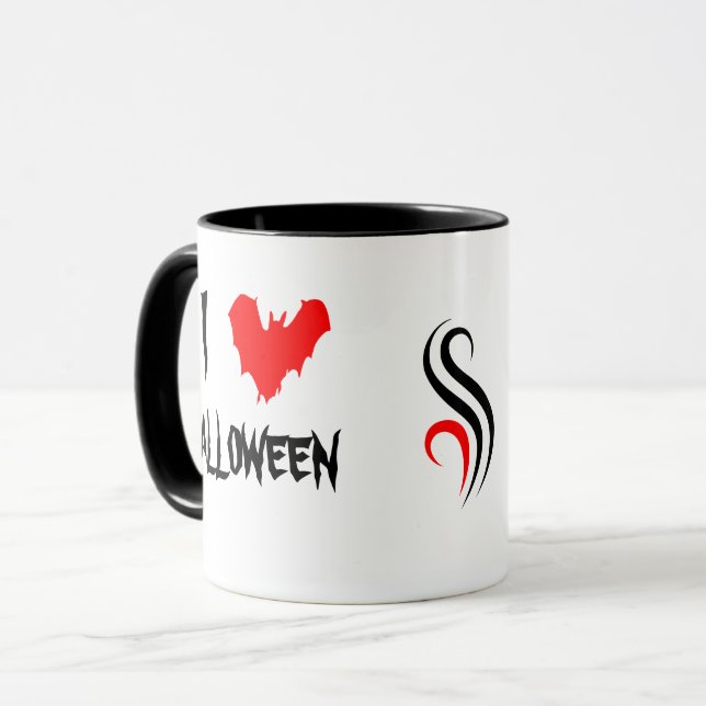 I Love Halloween And Black Coffee Funny custom Mug (Front Left)