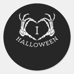 I Love Halloween Classic Round Sticker