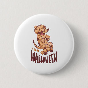 I Love Halloween - Dog Mummy 2 Inch Round Button