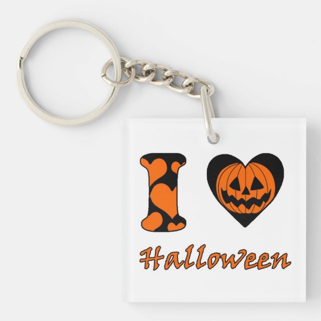 I love Halloween Keychain (Front)