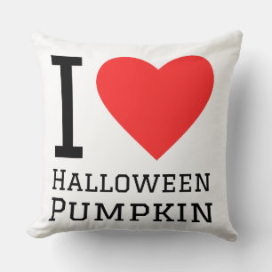 I love Halloween pumpkin Throw Pillow