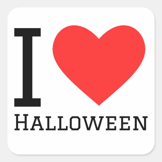 I love Halloween  Square Sticker (Front)