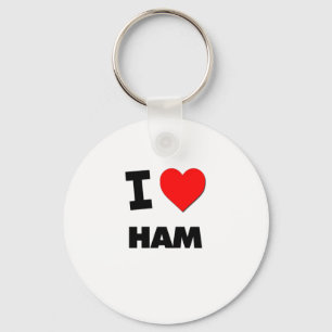 I Love Ham Keychain