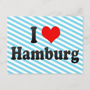 I Love Hamburg, Germany Postcard