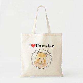 I love Hamster, Hamster owner, Small Pet lover Tote Bag