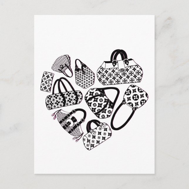 I love Handbags Post Card (Front)