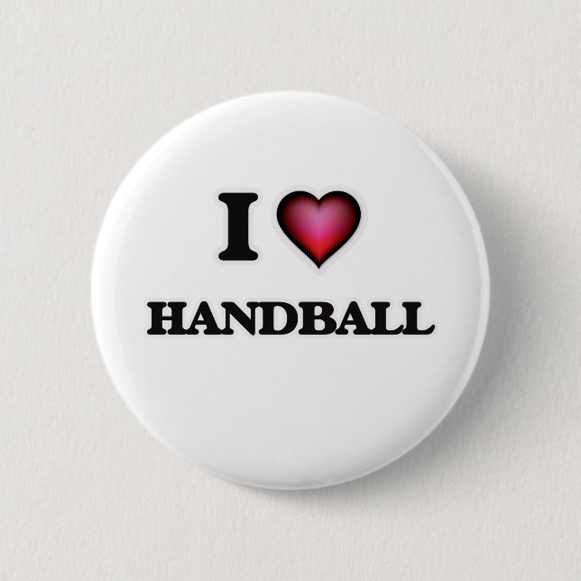 I Love Handball 2 Inch Round Button (Front)