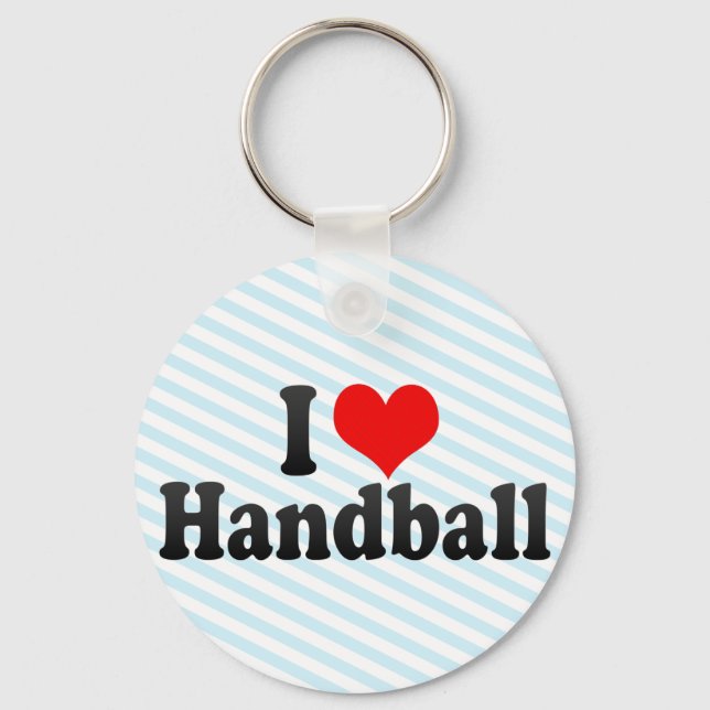 I Love Handball Keychain (Front)