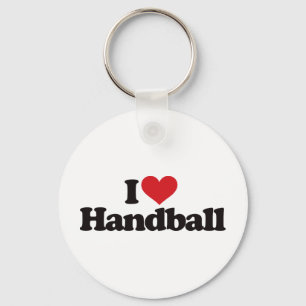 I Love Handball Keychain