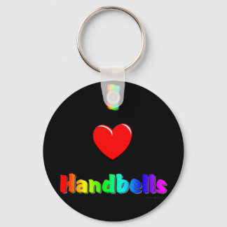 I Love Handbells Keychain