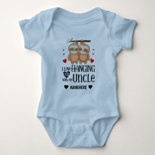 I love Hanging out with my uncle Baby Bodysuit