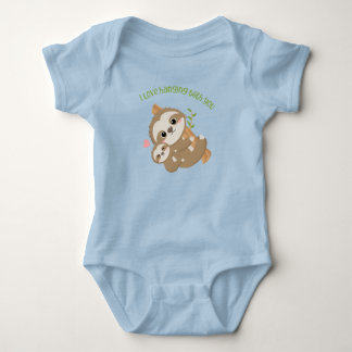 I love hanging with you, Sloths Baby Bodysuit