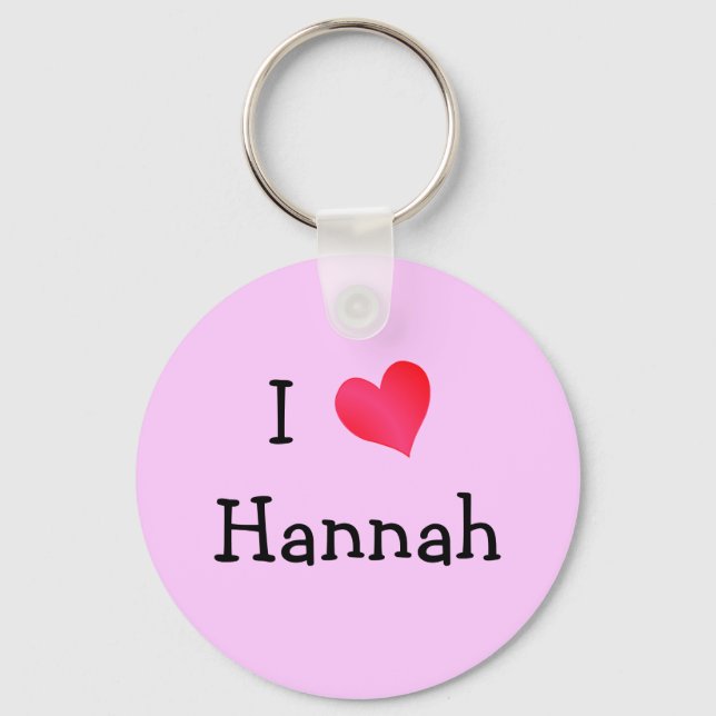 I Love Hannah Keychain (Front)