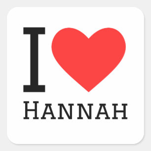 I love Hannah Square Sticker