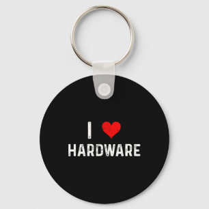 I Love Hardware - Heart Pc Gamer Gaming Build Code Keychain