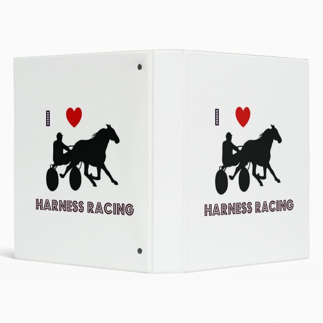 I Love Harness Racing Binder (Background)