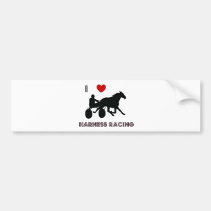 I Love Harness Racing Bumper Sticker