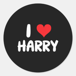 I Love Harry - Heart - Name Classic Round Sticker