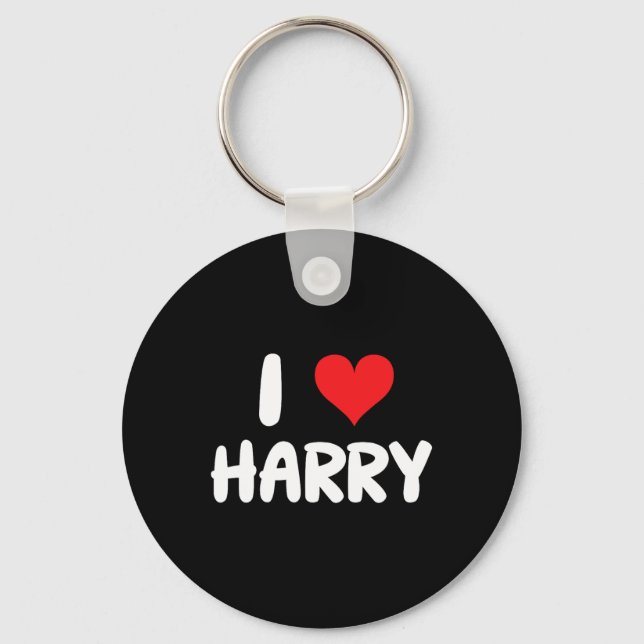 I Love Harry - Heart - Name  Keychain (Front)