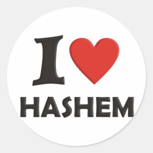 I love Hashem Classic Round Sticker