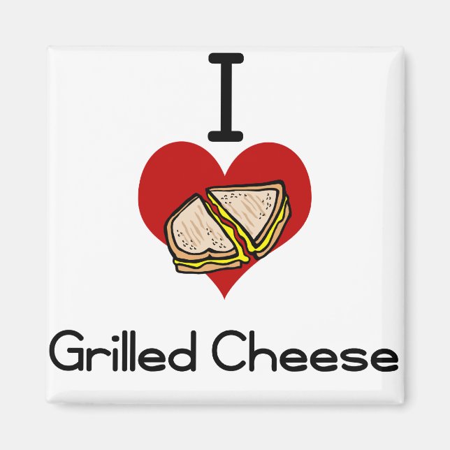 I love-hate grilled cheese magnet (Front)