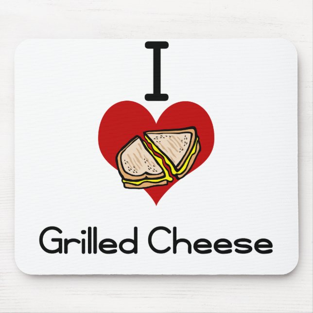 I love-hate grilled cheese mouse pad (Front)