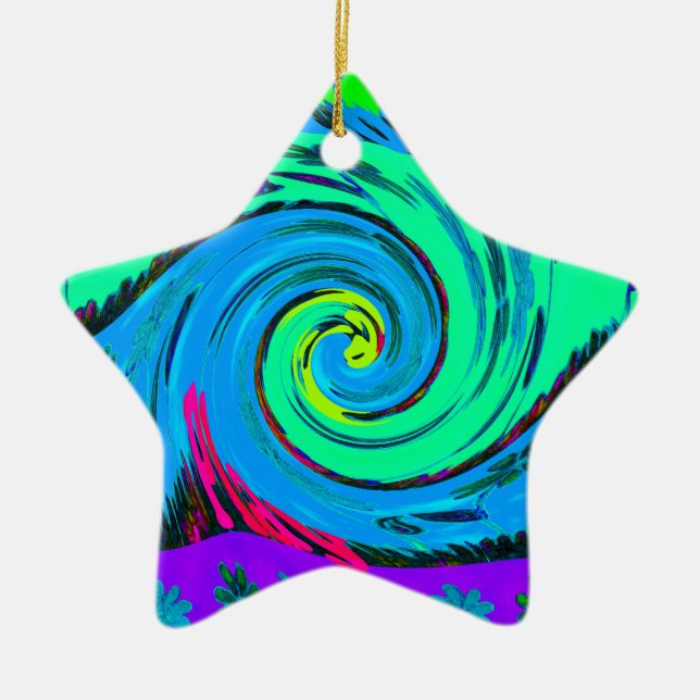 I Love Hawai.png Ceramic Ornament (Front)