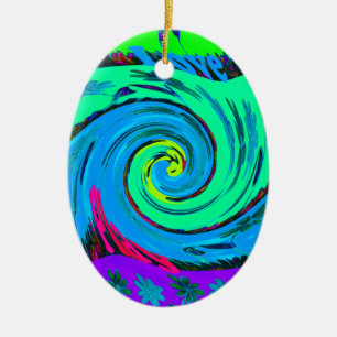 I Love Hawai.png Ceramic Ornament