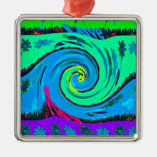 I Love Hawai.png Metal Ornament (Front)