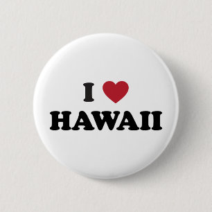 I Love Hawaii 2 Inch Round Button