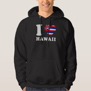 I Love Hawaii Heart Flag Hawaii Hoodie